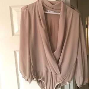 Plunged Neck Bodysuit